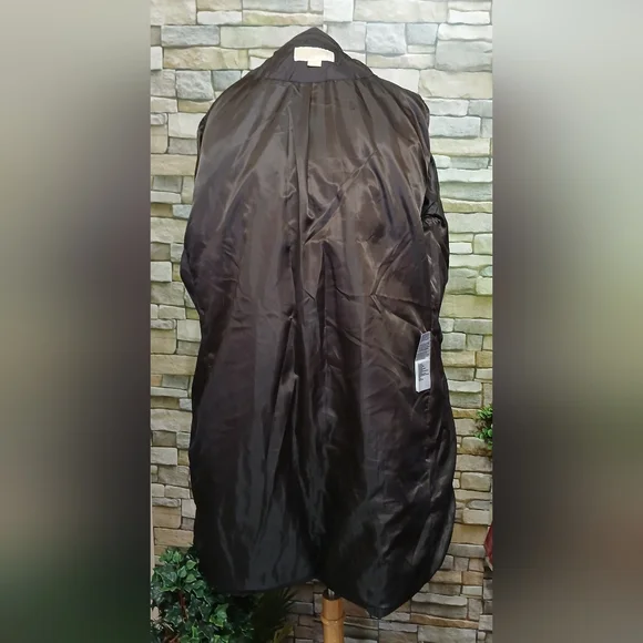 Michael Kors XL Womens Parka Down Filled Brown Quilted Puffer Coat Full Zip - Picture 7 of 9